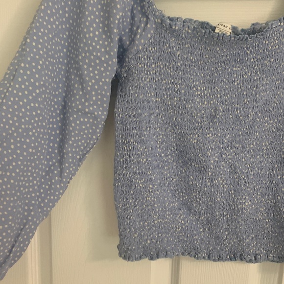 Blue Smocked Top - Picture 3 of 4